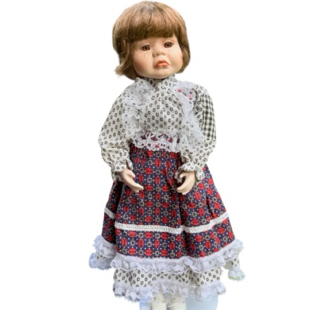 Vintage Crying Porcelain Doll